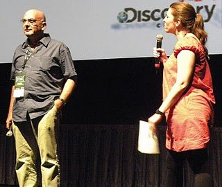 Director Eytan Harris with SILVERDOCS Creative Director, Skye Sitney conducts the Q&A after the screening